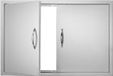 Porte d'accès double pour barbecue sans marque, 889 x 610 mm, acier inoxydable