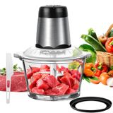 StarTech Elektrische multifunctionele keukenmachine - 4-in-1: vleesmolen, mixer - 2 liter glazen kom - dubbele messen - 2 snelheden, 300–700 W - 220 V, EU-stekker