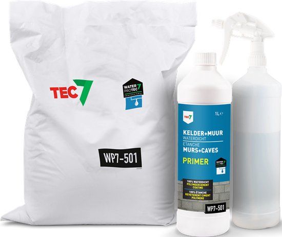 TEC7 WP7-501 Kelder + Muur Waterdicht set 10kg + 1L