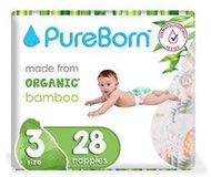 PureBorn Luiers Bamboevezel Maat 3 28 Stuks