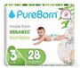 PureBorn Luiers Bamboevezel Maat 3 28 Stuks