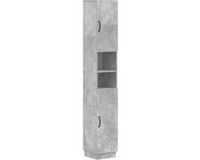 vidaXL Badkamerkast met Open Plank HOORN Betongrijs 30 x 31 x 187 cm