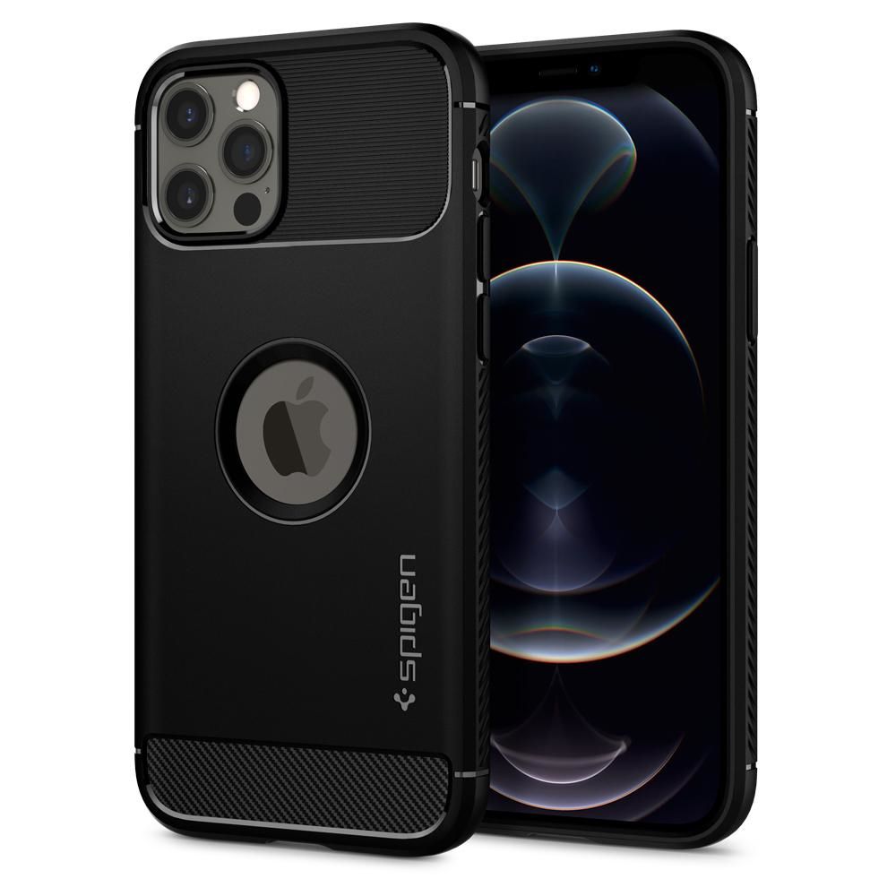 Spigen Rugged Armor Case for iPhone 12 / 12 Pro - Black