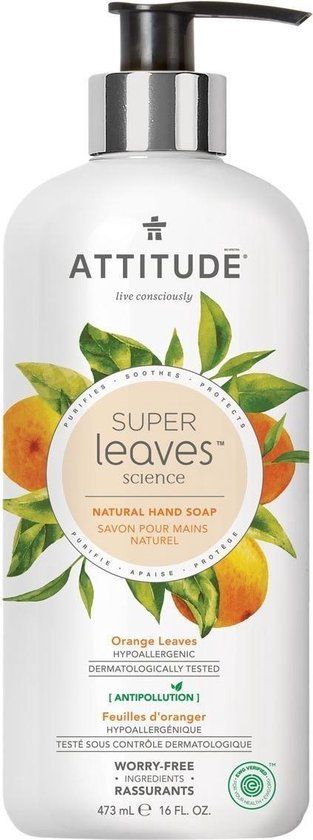 Attitude Natuurlijke Handzeep - Orange Leaves - 473ml