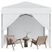 YRHome pop-up tuinpaviljoen, 2,5x2,5 meter, snelle opbouw met één druk op de knop, waterdicht en met UV-bescherming, inclusief 4 zijwanden, met draagtas – Wit