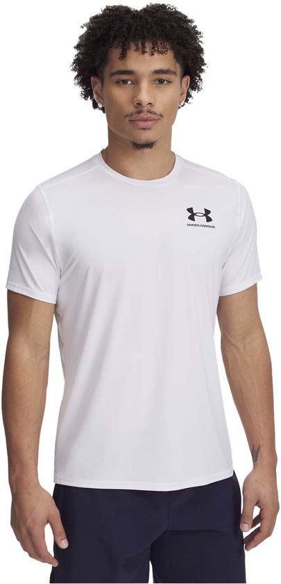Under Armour UA Heatgear Fitted SS T-shirt Heren Wit