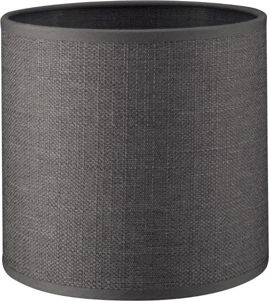 Home Sweet Home Lampenkap Canvas cilinder - storm grijs - 16cm - E27