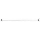 Gordijnroede, Fleurella Gordijnroede, uittrekbaar, 10 mm, 80 < 110 cm, smeedijzer, grijs