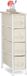 Merkloos Relaxdays ladekast, met 4 stoffen lades, metaal en hout, ladeblok, commode, ladesysteem, HxBxD: 76 x 20 x 48 cm, beige