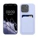 kwmobile telefoonhoesje geschikt voor Apple iPhone 16 Pro - Hoesje met pasjeshouder - TPU case in lavendel