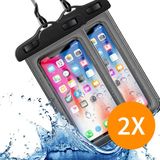 WoonWonder Waterdichte telefoonhoesjes - Drybag Set van 2 stuks - Zwart