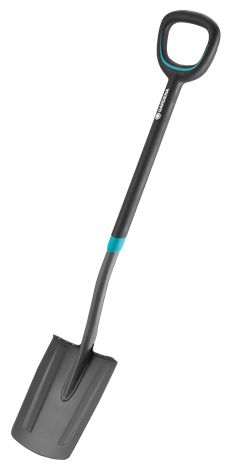 Gardena ErgoLine Spade Schop - Drainage shovel - Steel - Black - D-shaped - Square