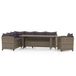 vidaXL Salon de Jardin 3 pcs avec Coussins Mobilier de Patio Ensemble de Meubles de Terrasse Meubles d'Extérieur Résine Tressée Gris