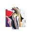 Homemania Wandafbeelding, rood, 3 stuks, Abstract van Living, Room-Multicolor, 57 x 0,3 x 60 cm, HM203MDF73, MDF