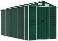 vidaXL Tuinschuur 191x385x198 cm vert acier