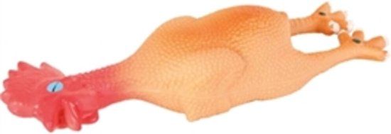 Trixie Latex Kip met Geluid - 23 cm - Geel