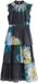 Next - Dames - Maxi-jurk met hoge hals en gelaagde rok - Navy Floral Print - Maat 44