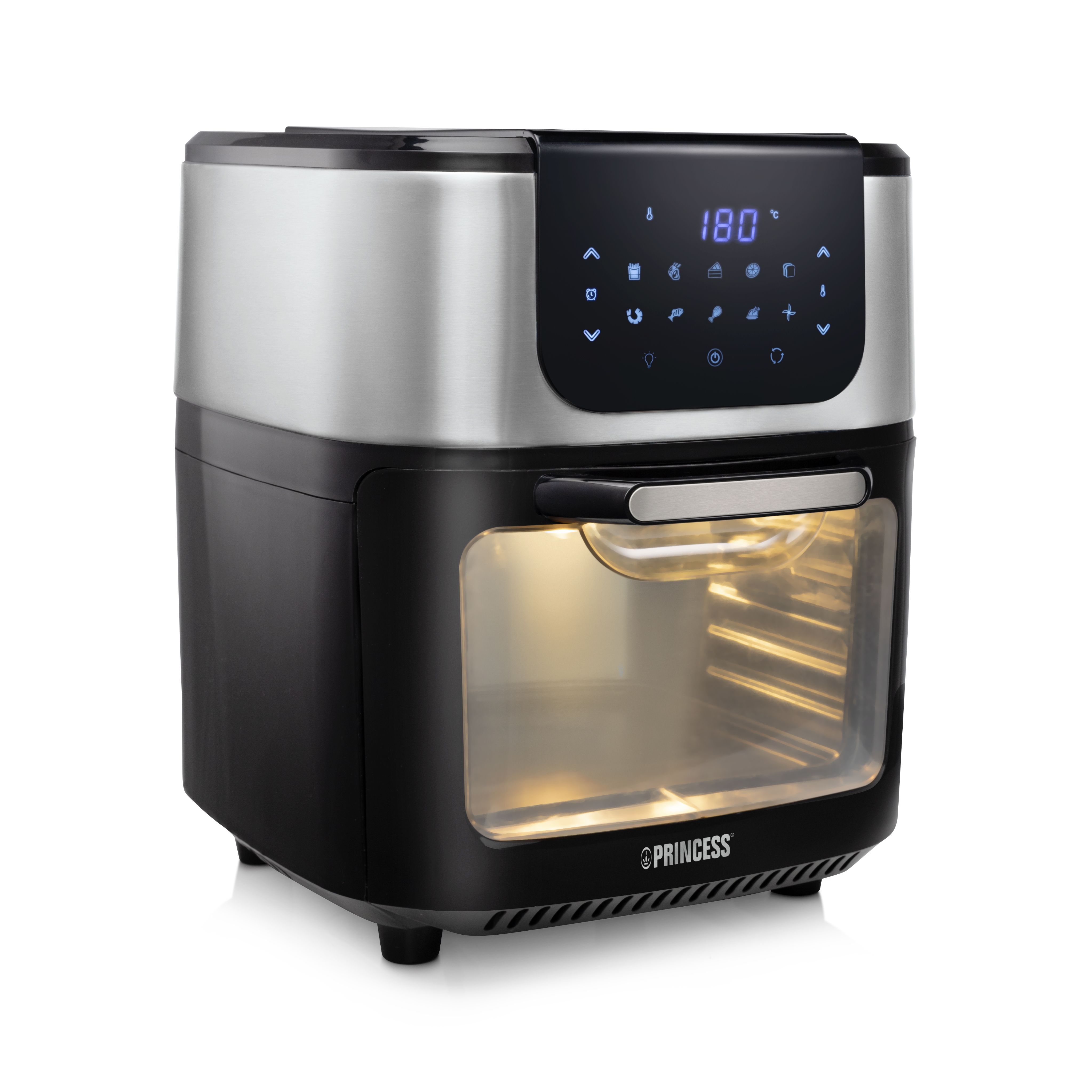 Princess 182075 Aerofryer Oven DeLuxe - Hot Air Fryer - 11L - 10 Programs - Black