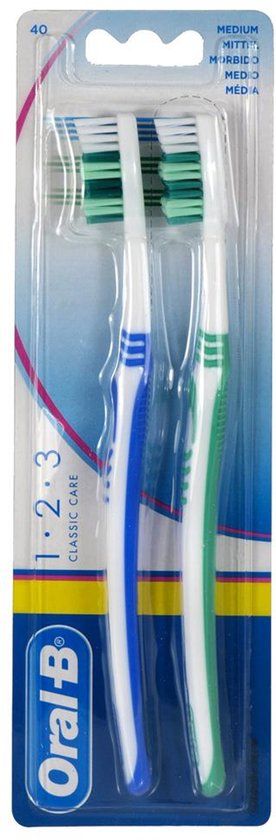 Oral B - Tandenborstel - 123 - Classic Care - Medium - 2 stuks