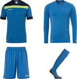 Uhlsport Offence Keeperstenue Blauw Geel Keepershandschoenen - Maat S