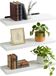 Merkloos / Sans marque Relaxdays Wandplanken, Set van 3, Houtlook, Metaal