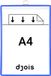 Tarifold Zichtpanelenframe hangend A4 Blauw 5 stuks