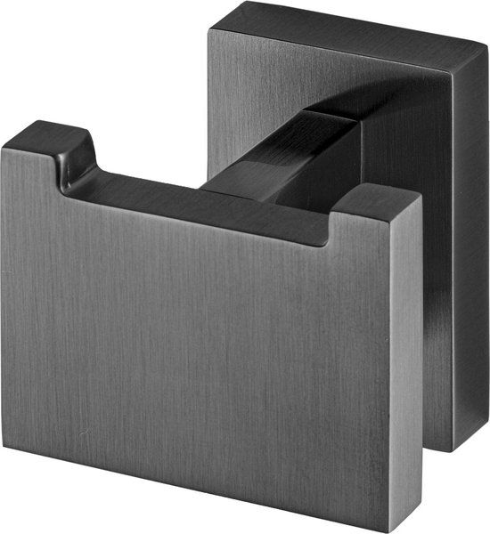 Haceka Edge Dubbele Handdoekhaak Grafiet - Industrieel Design