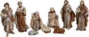 LOBERON Kerststalfiguurtje set van 9 Caprinas bont