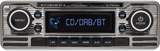 Caliber RCD120DAB-BT-B Retro radio 4x75W met DAB+, FM, CD, Bluetooth en USB - Zwart