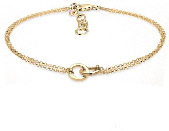 Elli Armbanden Kreis Geo Minimal 925 Sterling Zilver verguld