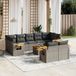 Maison Exclusive - Ensemble de jardin, composé de 10 pièces avec coussins, gris, en polyrotin