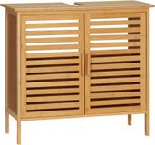 Kleankin badkamermeubel van bamboe, 66x29x61,5 cm, natuurlijk hout