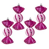 Set Fuchsia Set of 4 Candy Hangers - H11 cm