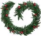 tectake Guirlande de Noël avec boules et pommes de pin - 270 cm - vert