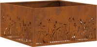 vidaXL Brasero Rouille 60 x 60 x 30 cm acier résistant aux intempéries