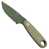 ESEE Izula II OD Green Survival Knife with Black Sheath + Belt Clip