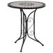 Syfax Bistrotafel mozaïek 60 cm keramiek grijs