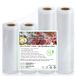 KitchenBoss Vacuümrollen folierollen vacuümzakken foliezak vacuümfolie: vacuümzakken voor vacuümmachine, 20/28x500cm inlasfolie voor folielasapparaat, aromadicht, BPA-vrij, 4 rollen