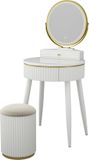 Vicco Gesa Kaptafel – 60 cm met LED-spiegel in 3 tinten wit, dimbaar Wit