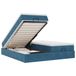 vidaXL Lit plateforme avec matelas, bleu foncé, 180x200 cm, velours