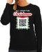 Bellatio Decorations Bellatio Christmas sweaters Kerst QR code kersttrui All I want: Stappen zonder QR code dames zwart S