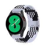 Samsung Braided nylon bandje - Zwart / wit - Samsung Galaxy watch 7 / Galaxy Watch FE - 40mm & 44mm