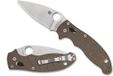 Spyderco Manix 2 Brown Canvas Micarta CPM CRU-WEAR