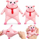 Cochon anti-stress - Jouet anti-stress - Jouet à presser cochon en TPR - Cochon squishy extensible et lavable pour enfants
