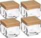 5Five Voorraadpot - Glas met houten deksel - 850 ml - Luchtdichte sluiting