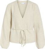 VILA VIKEHLA L/S BELT KNIT CARDIGAN/PB Dames Cardigans S Ecru