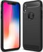 Techsuit Carbon Silicone Back Cover hoesje pour Apple iPhone XR - Noir