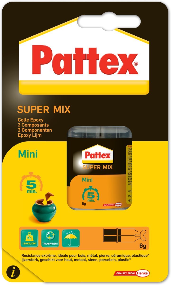 Pattex 2-componentenlijm SuperMix Universal - Mini - 6 ml