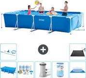 Intex Rechthoekig Frame Zwembad - 450 x 220 x 84 cm - Blauw