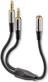 sonero S-ACA002 audio kabel 0,25 m 3.5mm 2 x 3.5mm Zwart
